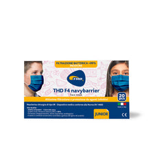 Carica l'immagine nel visualizzatore di Gallery, THD Face Mask F4 navybarrier IIR – Junior – 20 pezzi