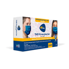 Carica l'immagine nel visualizzatore di Gallery, THD Face Mask F4 navybarrier IIR – Junior – 20 pezzi