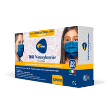Carica l'immagine nel visualizzatore di Gallery, THD Face Mask F4 navybarrier IIR – Junior – 20 pezzi
